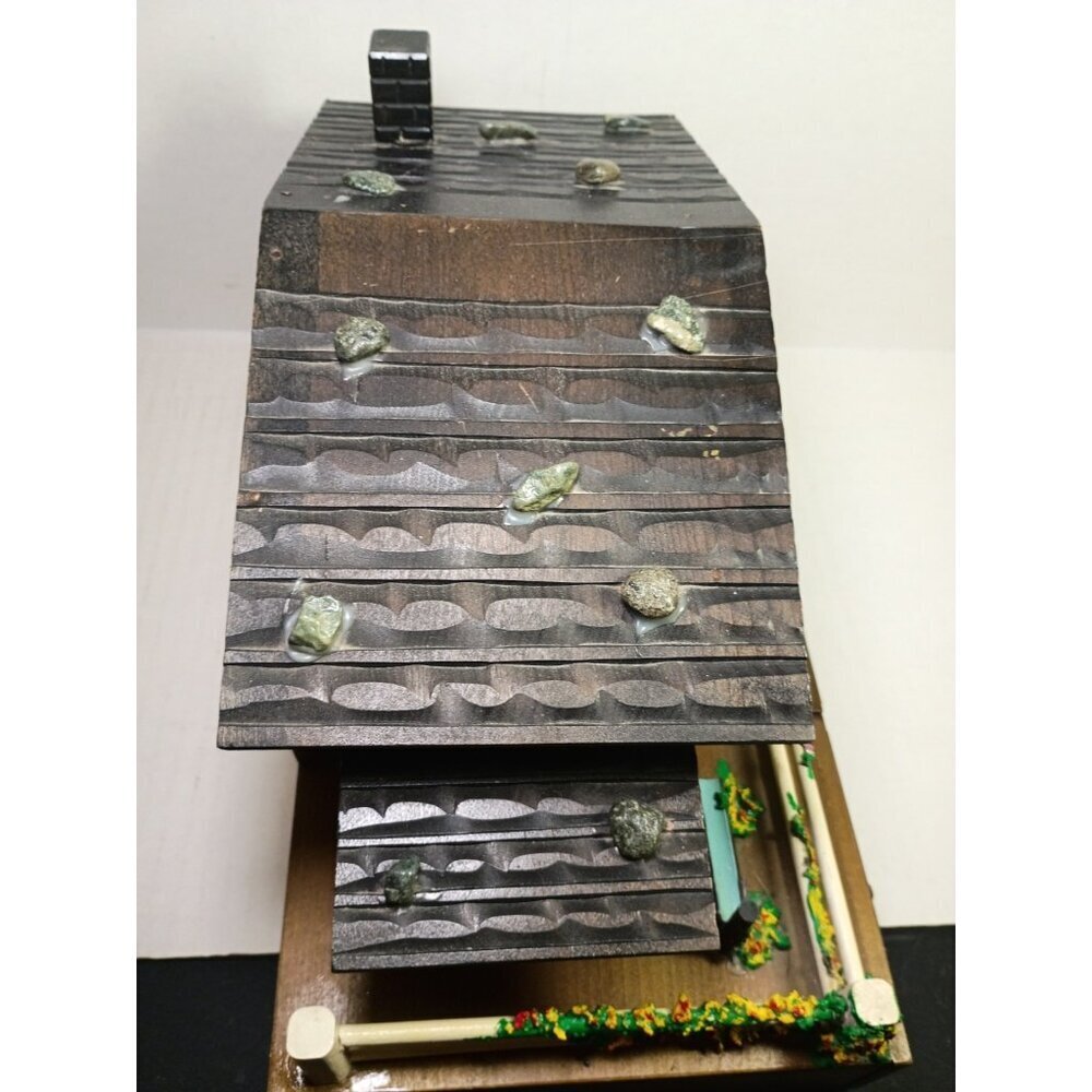 Vintage 60s Wind Up Black Forest Cottage Look Music Box Japan MCM - Picture 9 of 11